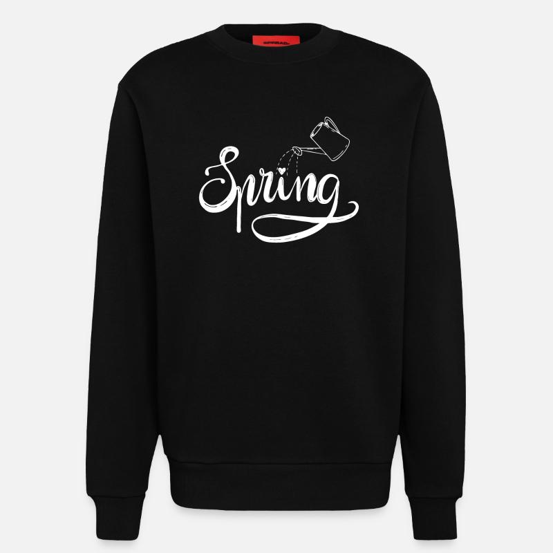 Spring Spring Beginning Garden Watering Lettering - Sweatshirt - made by SPREAD - SOLID BLACK