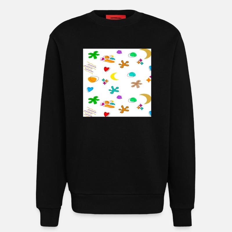 Muster1 - Sweatshirt - made by SPREAD  - SOLID BLACK