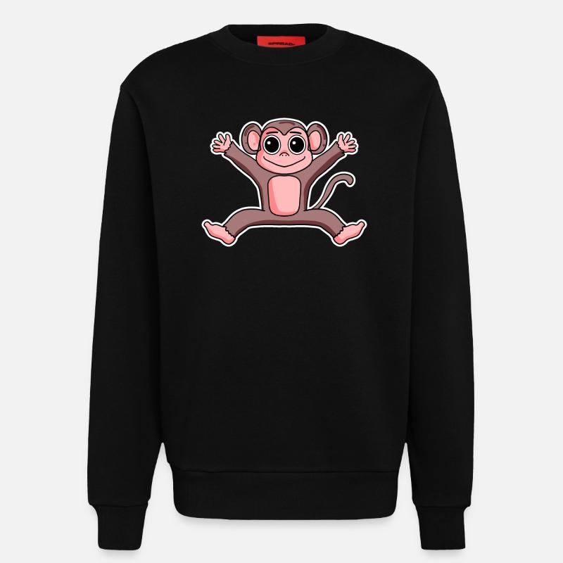 Affe - Sweatshirt - made by SPREAD - SOLID BLACK