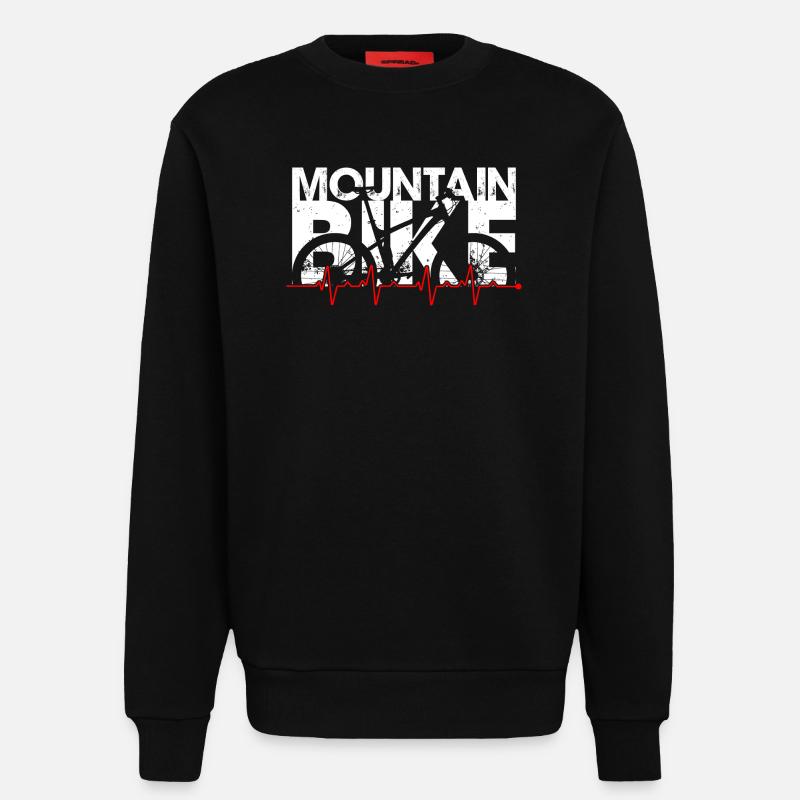 Rythme du VTT - Sweat bio décontracté fabriqué en UE - SOLID BLACK