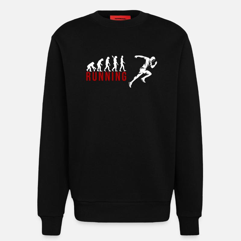 Evolution Running - Sweatshirt - made by SPREAD  - SOLID BLACK