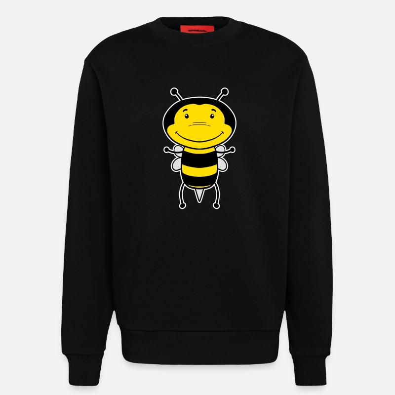 Bee - Sweatshirt - made by SPREAD - SOLID BLACK