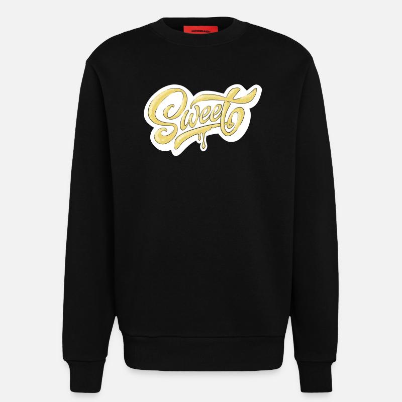 Süßes Schrift-Typografie-Design - Sweatshirt - made by SPREAD  - SOLID BLACK