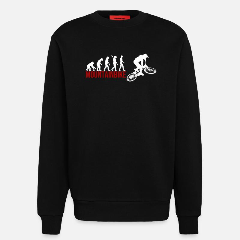 Evolution Mountainbike - Sweatshirt - made by SPREAD  - SOLID BLACK
