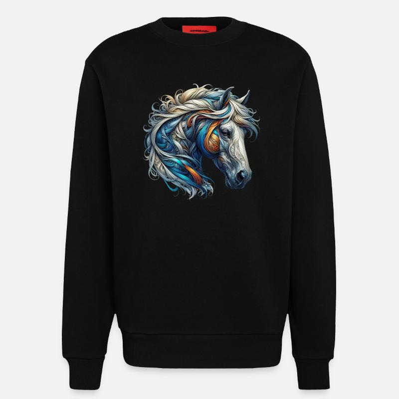 Pferd - Sweatshirt - made by SPREAD  - SOLID BLACK