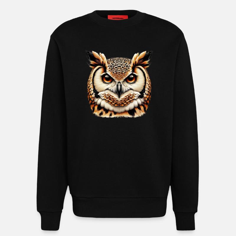 Eule - Sweatshirt - made by SPREAD  - SOLID BLACK