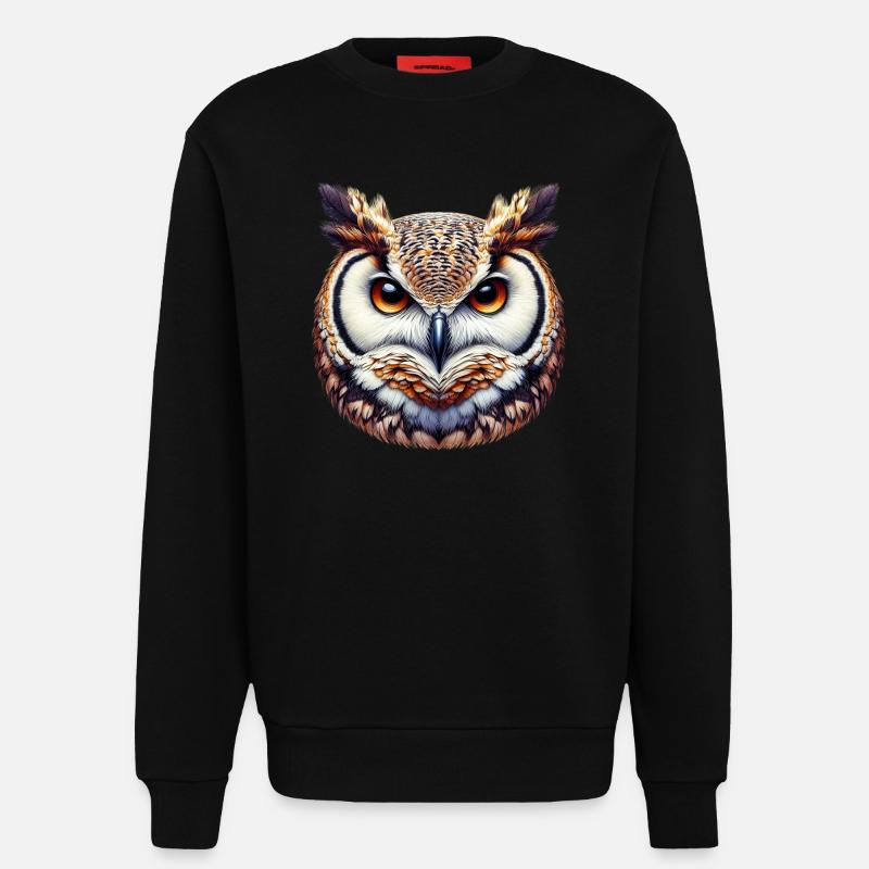Eule - Sweatshirt - made by SPREAD  - SOLID BLACK