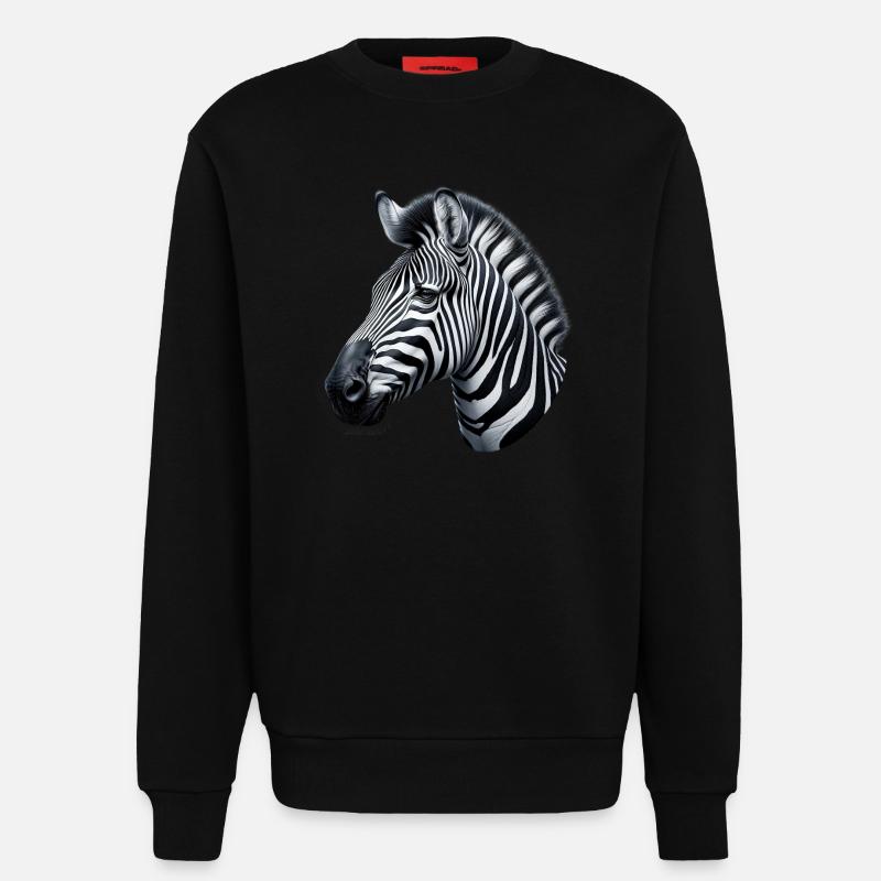 Zebra - Sweatshirt - made by SPREAD - SOLID BLACK
