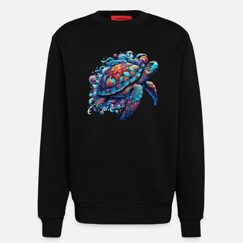 Schildkröte - Sweatshirt - made by SPREAD  - SOLID BLACK