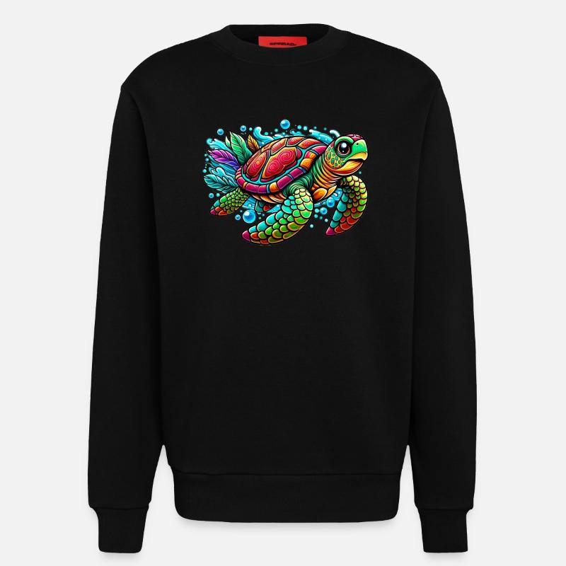 Schildkröte - Sweatshirt - made by SPREAD  - SOLID BLACK