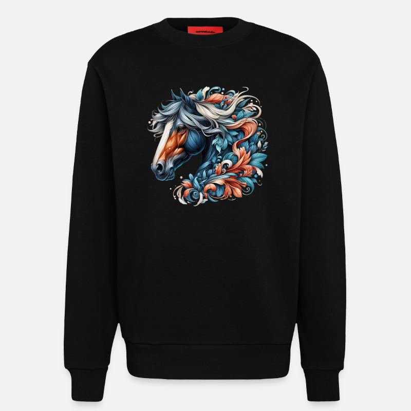 Pferd - Sweatshirt - made by SPREAD  - SOLID BLACK