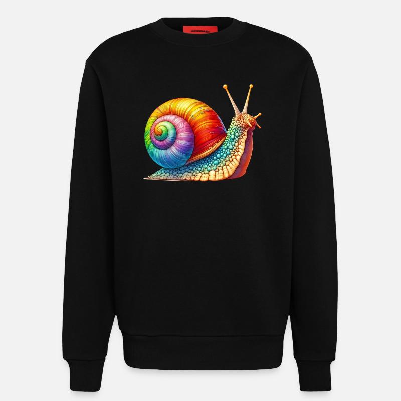 Snail - Sweatshirt - made by SPREAD - SOLID BLACK