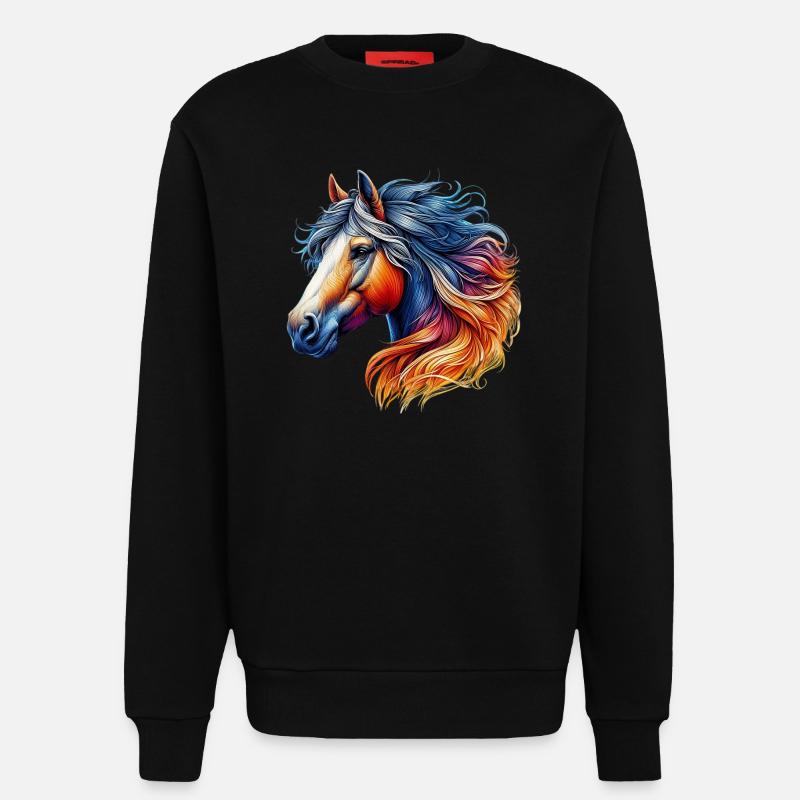 Pferd - Sweatshirt - made by SPREAD  - SOLID BLACK