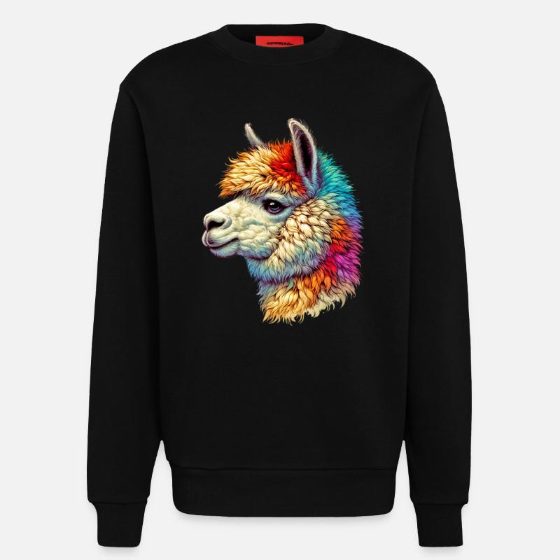 Alpaca - Sweatshirt - made by SPREAD  - SOLID BLACK