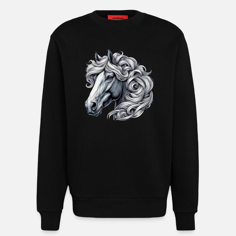 Pferd - Sweatshirt - made by SPREAD  - SOLID BLACK
