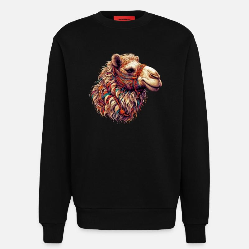 Kamel - Sweatshirt - made by SPREAD  - SOLID BLACK