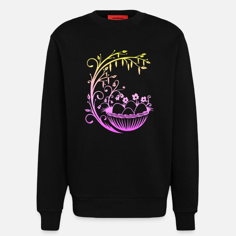 Panier de Pâques Panier de Pâques - Sweat bio décontracté fabriqué en UE - SOLID BLACK