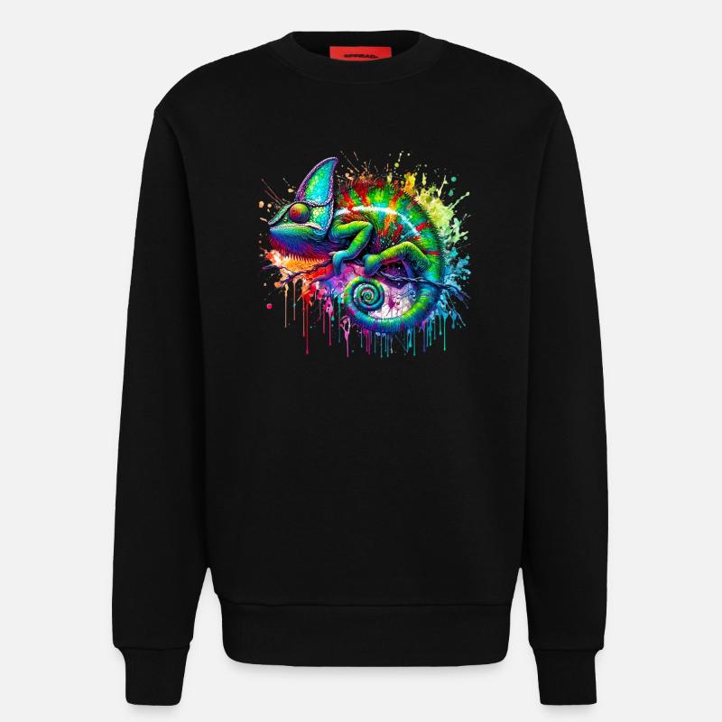 Caméléon - Sweat bio décontracté fabriqué en UE - SOLID BLACK