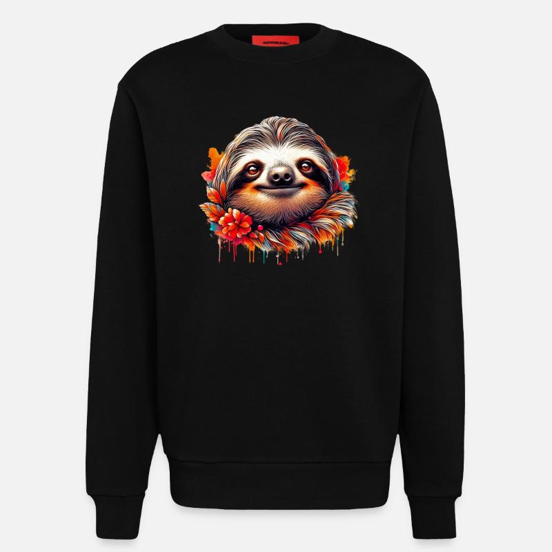 Faultier - Sweatshirt - made by SPREAD - SOLID BLACK