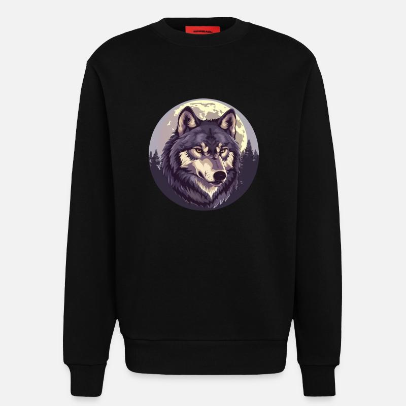 Wolf's Blood - Sweatshirt - made by SPREAD - SOLID BLACK