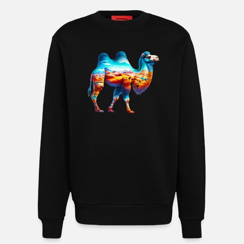 Kamel - Sweatshirt - made by SPREAD  - SOLID BLACK