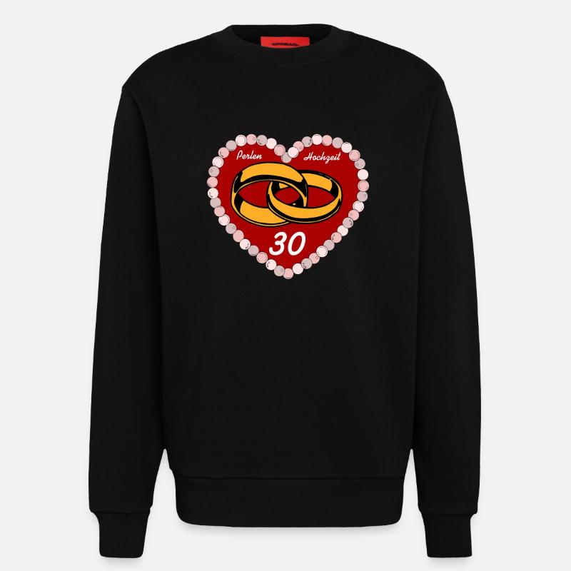 Perlenhochzeit , 30 Jahre EHE (25) - Sweatshirt - made by SPREAD - SOLID BLACK