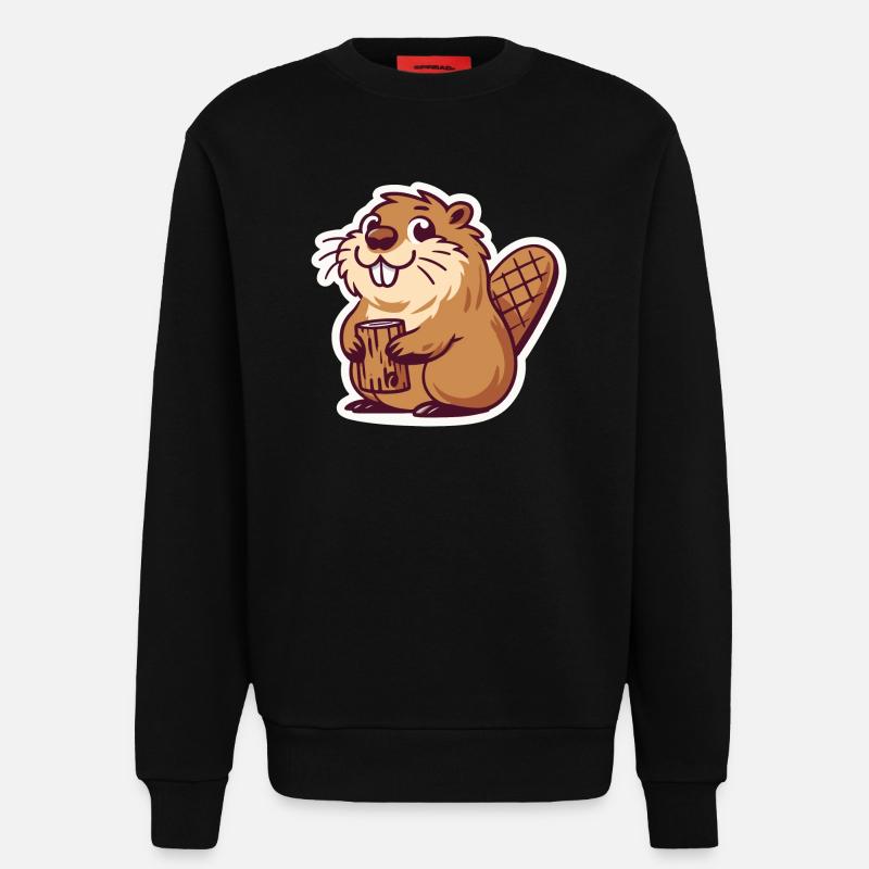 Biber Meme - Sweatshirt - made by SPREAD - SOLID BLACK