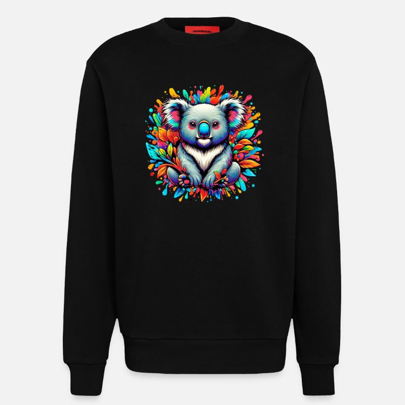 Koala - Sweat bio décontracté fabriqué en UE - SOLID BLACK