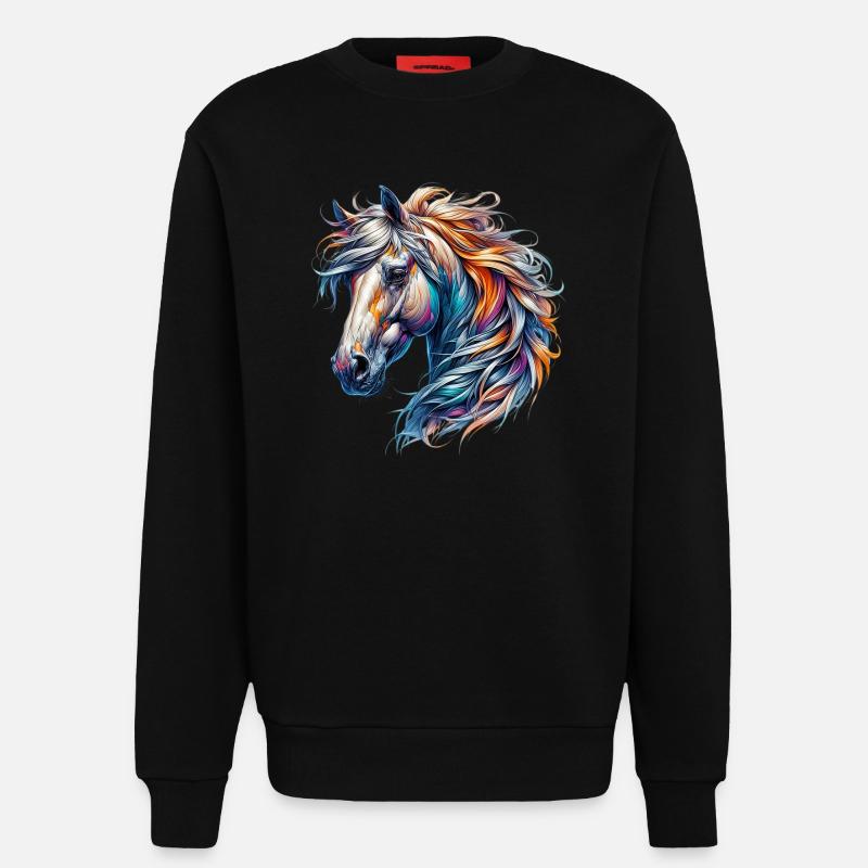Pferd - Sweatshirt - made by SPREAD  - SOLID BLACK