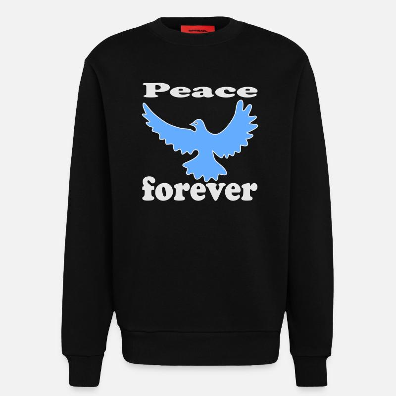 FriedensTaube Vogel - Sweatshirt - made by SPREAD  - SOLID BLACK