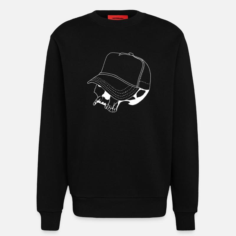 Skull Cap - Sweatshirt - made by SPREAD  - SOLID BLACK