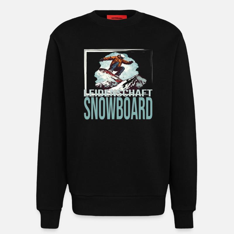 Leidenschaft Snowboard - Sweatshirt - made by SPREAD - SOLID BLACK