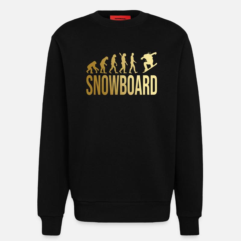 Evolution Snowboard - Sweatshirt - made by SPREAD  - SOLID BLACK