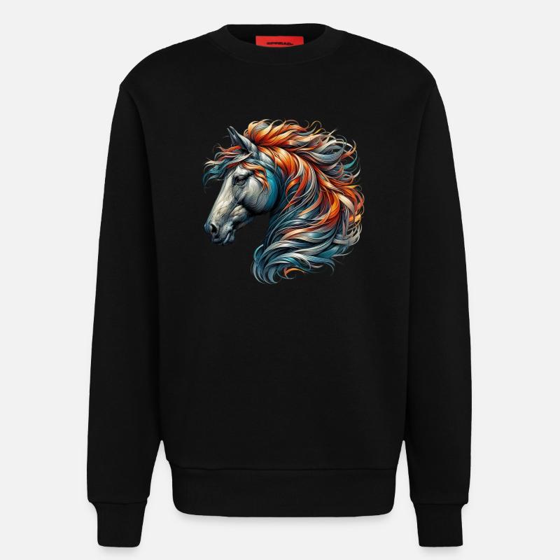 Pferd - Sweatshirt - made by SPREAD  - SOLID BLACK