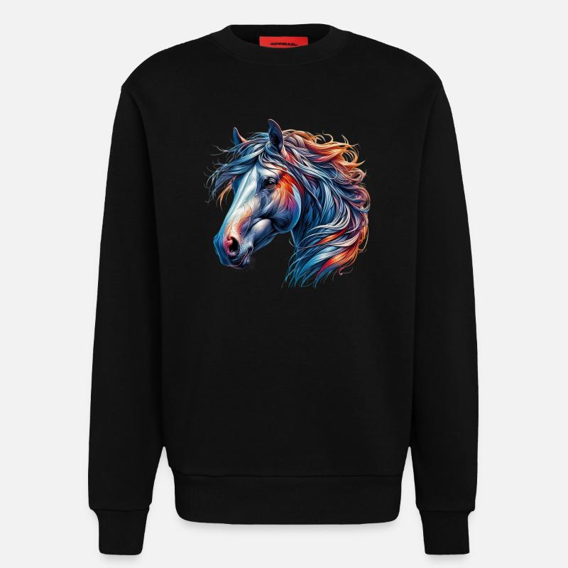 Pferd - Sweatshirt - made by SPREAD  - SOLID BLACK
