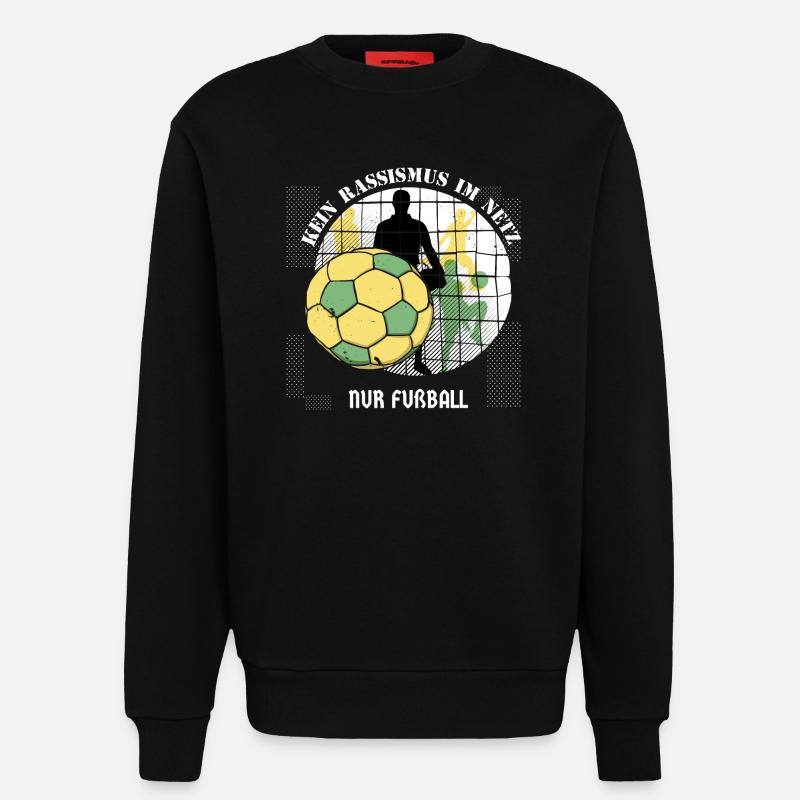 Pas de racisme sur Internet - Sweat bio décontracté fabriqué en UE - SOLID BLACK