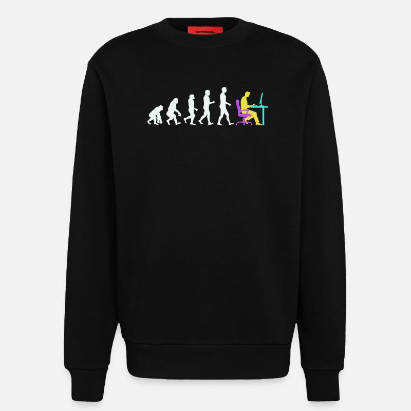 Développeur Evolution Computergeek Open Source - Sweat bio décontracté fabriqué en UE - SOLID BLACK