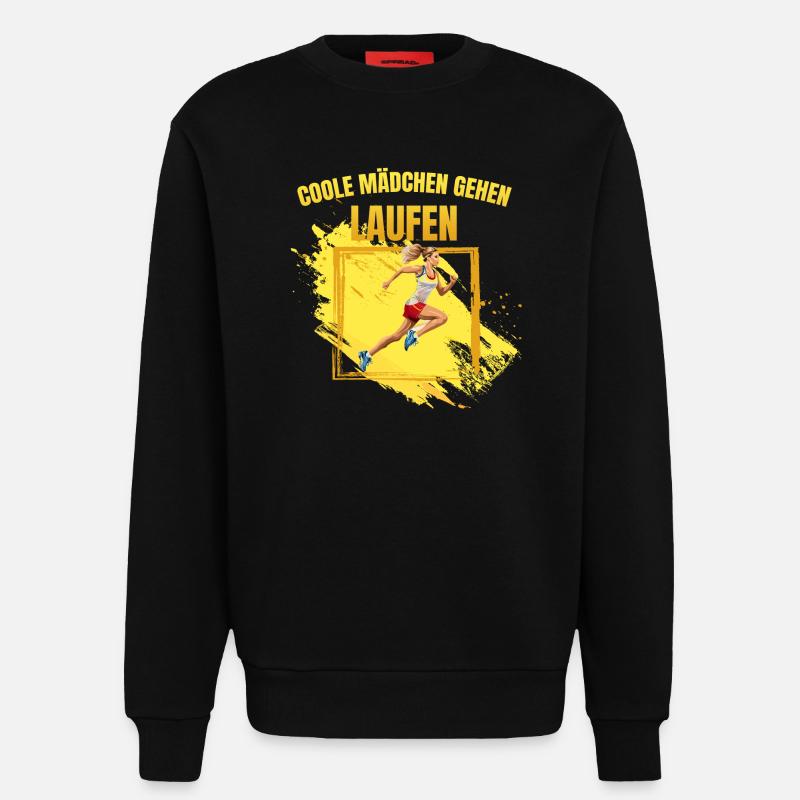 Coole Mädchen gehen Laufen - Sweatshirt - made by SPREAD  - SOLID BLACK