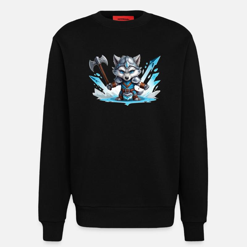 Viking Wolf Warrior - Sweatshirt - made by SPREAD  - SOLID BLACK