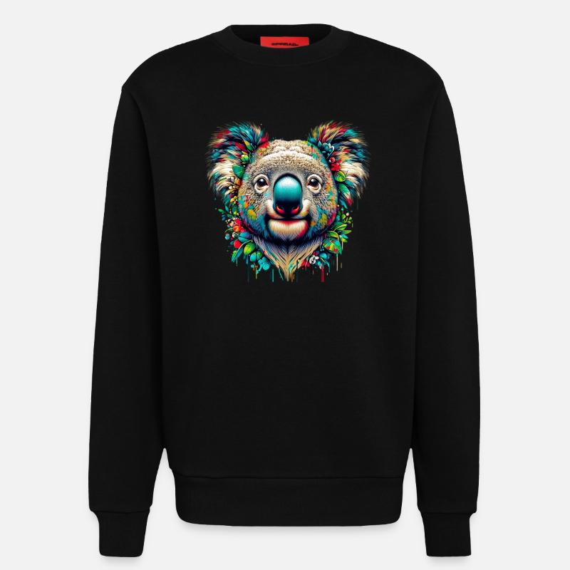 Koala - Sweatshirt - made by SPREAD  - SOLID BLACK