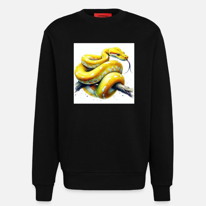 Gelbe Python - Sweatshirt - made by SPREAD  - SOLID BLACK