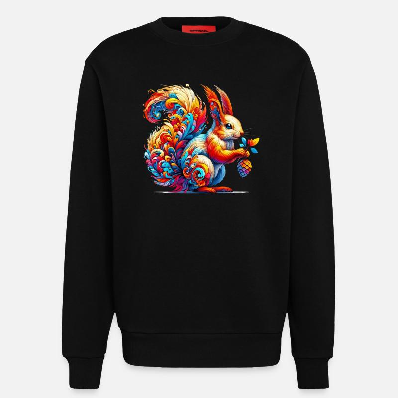 Eichhörnchen - Sweatshirt - made by SPREAD  - SOLID BLACK