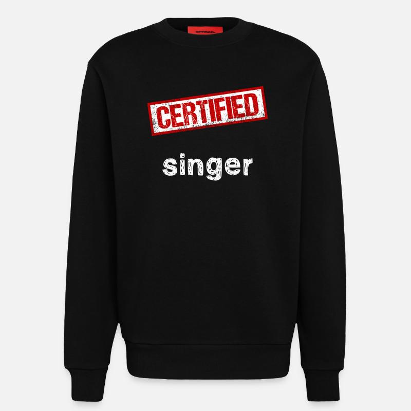 Sänger - Sweatshirt - made by SPREAD  - SOLID BLACK