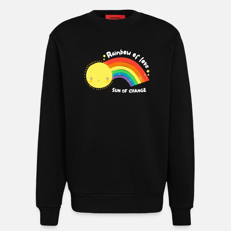 LGBT-Regenbogen der Liebe - Sweatshirt - made by SPREAD  - SOLID BLACK