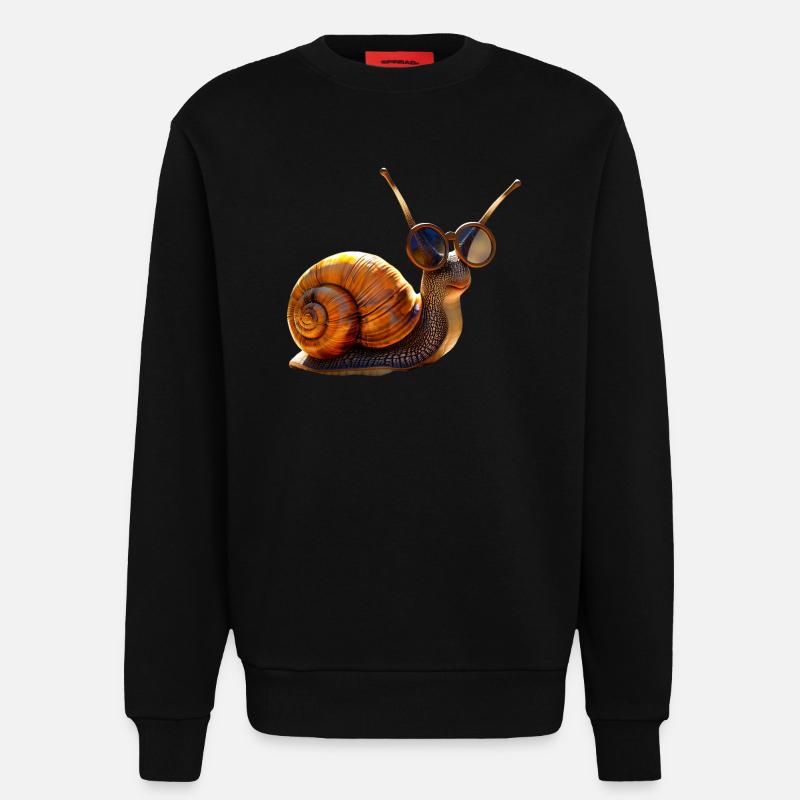 Snail Vineyard Snail Shell Snails - Sweatshirt - made by SPREAD  - SOLID BLACK