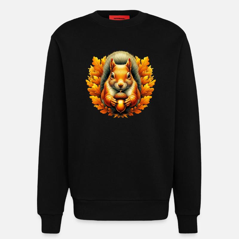 Eichhörnchen - Sweatshirt - made by SPREAD  - SOLID BLACK
