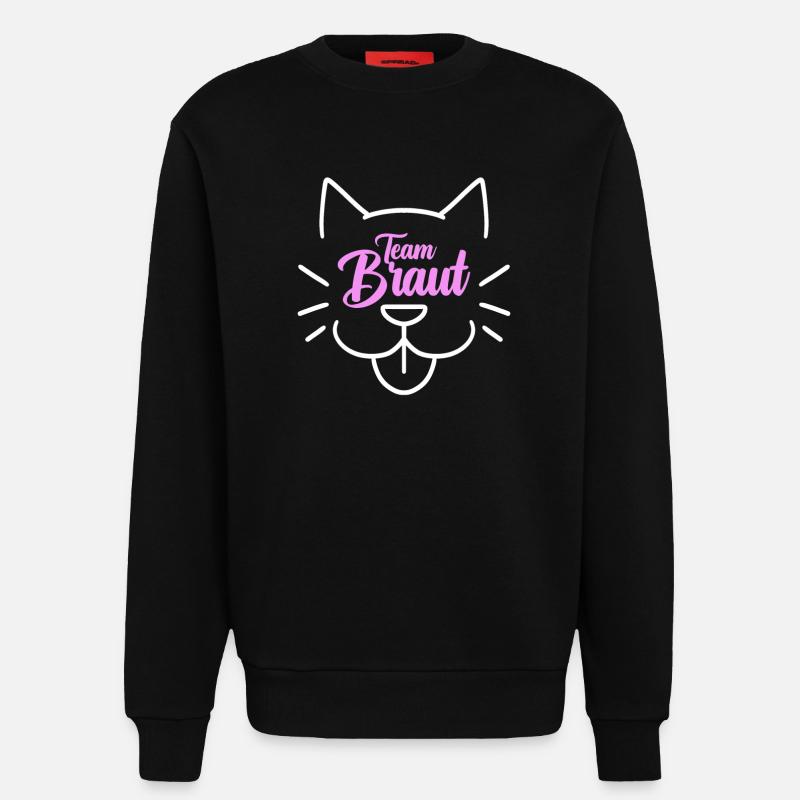 Team Braut Katze - Sweatshirt - made by SPREAD  - SOLID BLACK