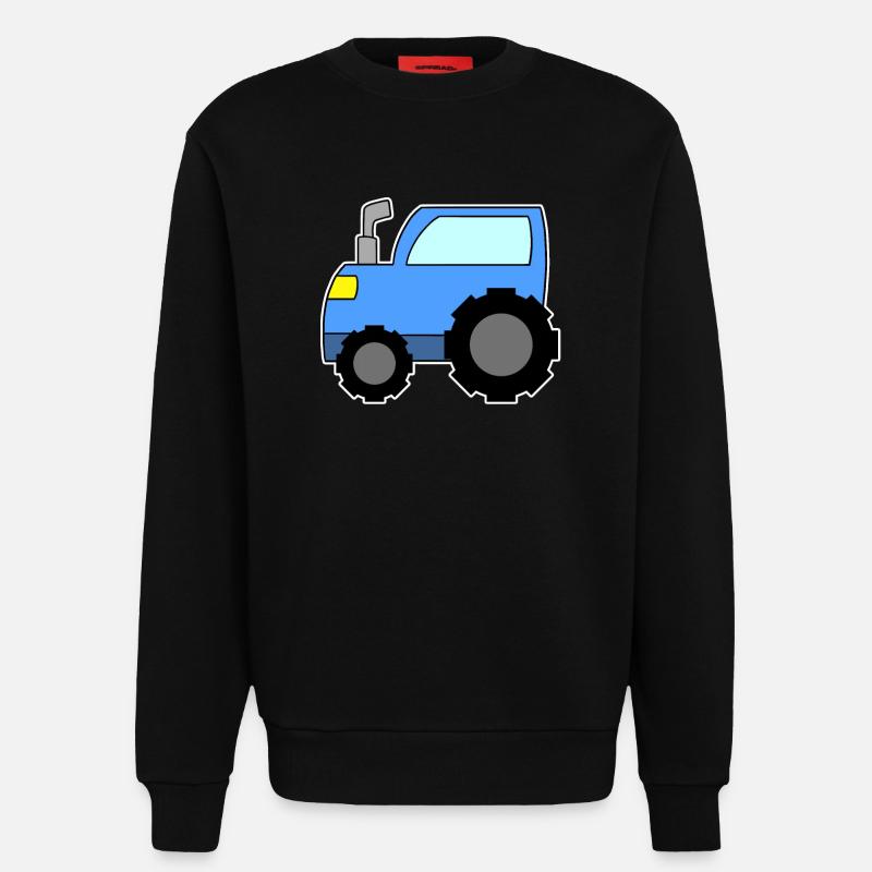 Traktor Blau - Sweatshirt - made by SPREAD  - SOLID BLACK