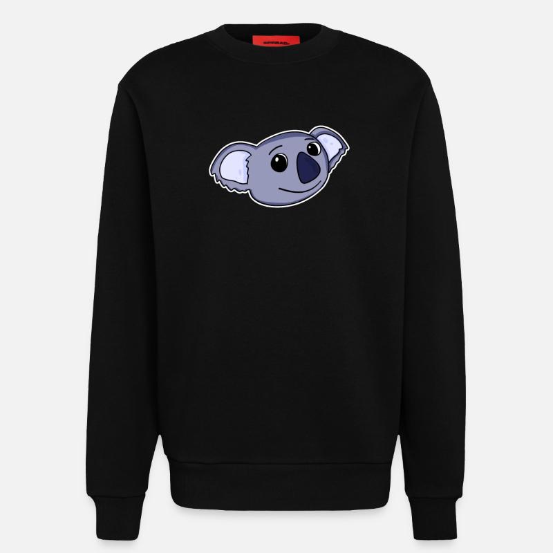 Koala Bear Head - Sweatshirt - made by SPREAD  - SOLID BLACK