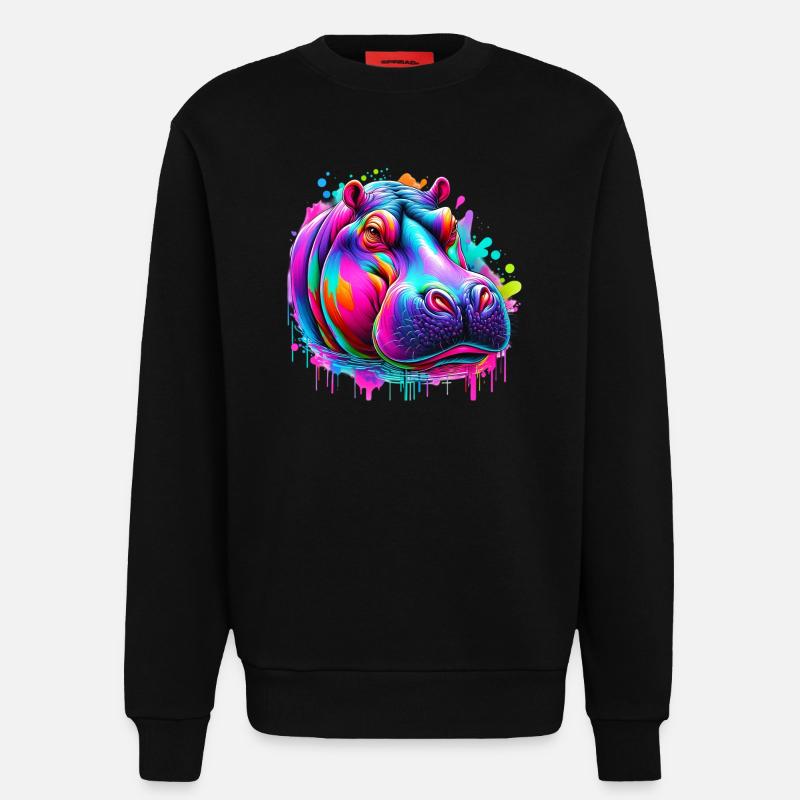 Nilpferd - Sweatshirt - made by SPREAD  - SOLID BLACK